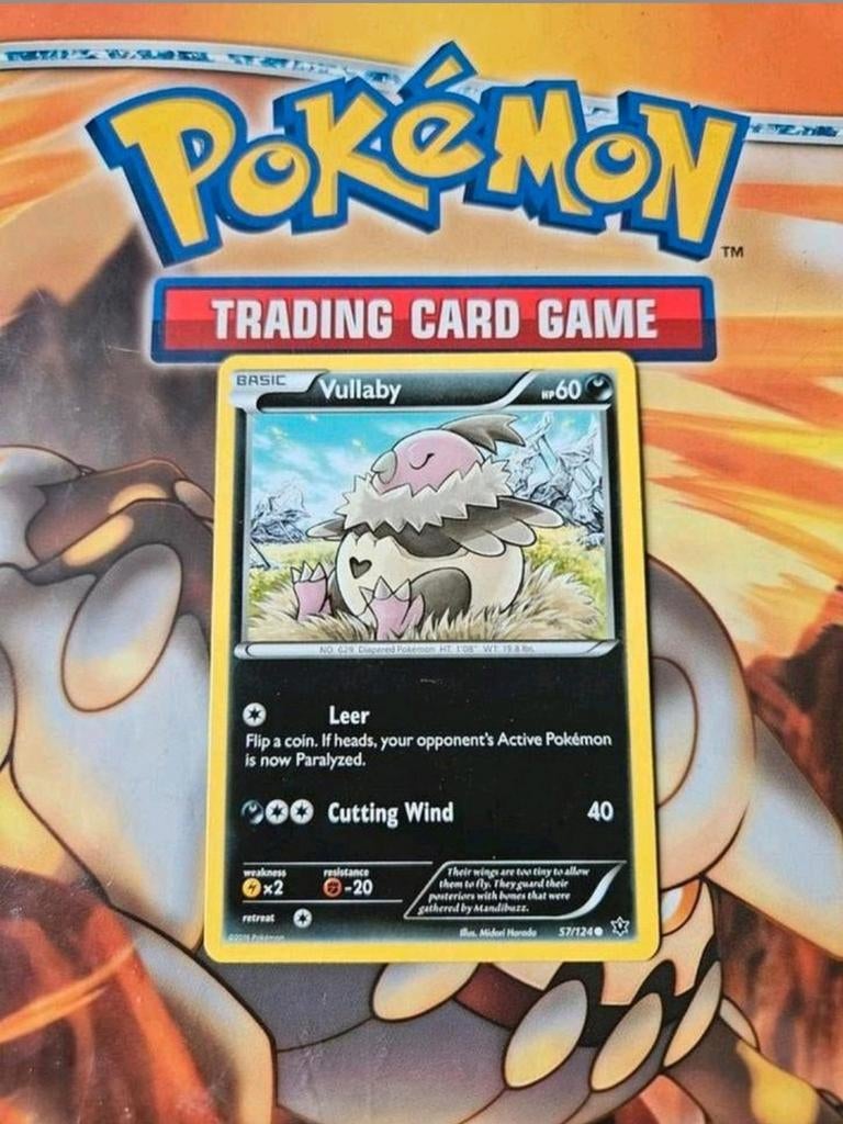 Vullaby 57/124 XY Fates Collide pokemon kaart nm, Ophalen of Verzenden, Zo goed als nieuw, Losse kaart