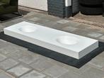 Design wasmeubel met 2 spoelbakken - Corian, Huis en Inrichting, Ophalen, 150 tot 200 cm, Zo goed als nieuw, Minder dan 100 cm
