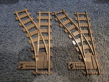 Partij S108=2x Lego 9v trein wissels beschikbaar voor biedingen