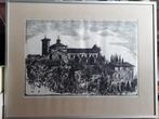 Hans van Dokkum, Linosnede, San Pietro, Antiek en Kunst, Kunst | Litho's en Zeefdrukken, Ophalen of Verzenden