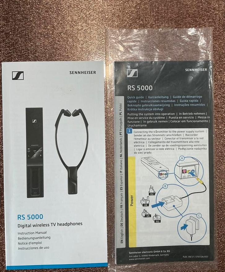 Draadloze headphone/kinbeugel Sennheiser RS5000, Diversen, Verpleegmiddelen, Zo goed als nieuw, Ophalen of Verzenden