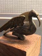 Koperen ornament/ beeldje bogel(ibis?), Ophalen of Verzenden, Gebruikt, Dier