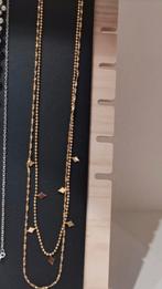 Gouden dubbele ketting, Ophalen of Verzenden, Zo goed als nieuw, Goud, Overige materialen