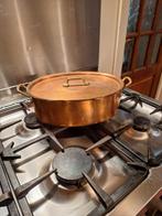 Zware koperen ovalen braad of kookpan 3 Kronen Eenhoorn, Huis en Inrichting, Ophalen of Verzenden, Gebruikt, Overige materialen