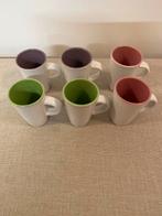 6 Espresso Kopjes - Kleurrijk!, Gebruikt, Keramiek, Ophalen of Verzenden, Effen