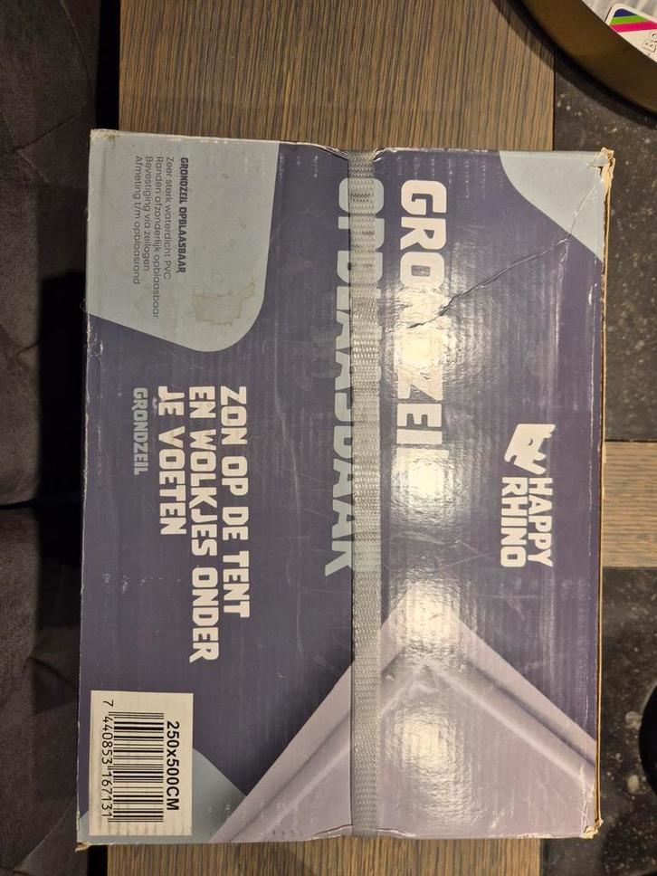 Happy Rhino Grondzeil 250x500cm, Caravans en Kamperen, Kampeeraccessoires, Nieuw, Ophalen of Verzenden