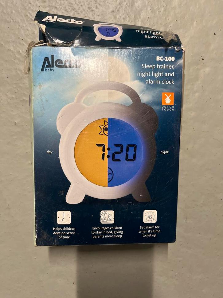 Alecto BC-100 Slaaptrainer met Nachtlampje, Witgoed en Apparatuur, Wekkers, Zo goed als nieuw, Ophalen of Verzenden