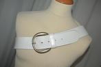 MicMac, brede witte leren riem, maat 105cm, Micmac, Tailleriem, Ophalen of Verzenden, Zo goed als nieuw