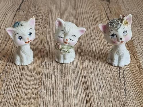 3 Mooie zeldzame Vintage Katten Poes beeldjes van Napcoware, Verzamelen, Beelden en Beeldjes, Gebruikt, Dier, Verzenden