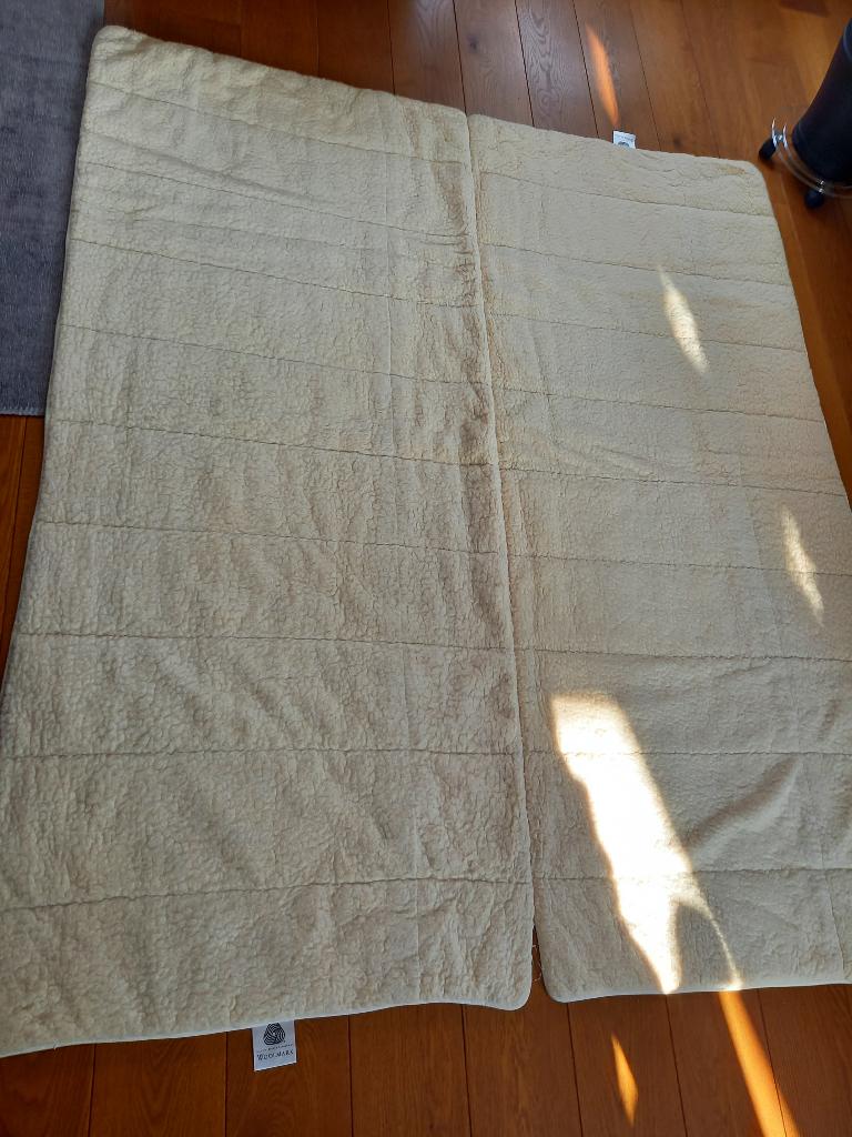 texels wollen onderdeken, Huis en Inrichting, Slaapkamer | Beddengoed, Gebruikt, Overige typen, Overige maten, Wit, Ophalen of Verzenden