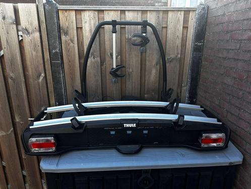 Fietsendrager Thule Velospace voor 2 fietsen, Auto diversen, Fietsendragers, Zo goed als nieuw, Trekhaakdrager, 2 fietsen, Brede banden