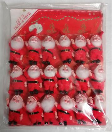 Oude kerstmannetjes, vintage winkelverpakking, kerstballen beschikbaar voor biedingen