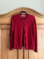 Donkerrood vestje met parelknoopjes maat 42, Kleding | Dames, Truien en Vesten, Ophalen of Verzenden, Zo goed als nieuw, Maat 42/44 (L)