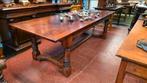 Antieke Franse kersenhouten kloostertafel 250 cm, Ophalen of Verzenden