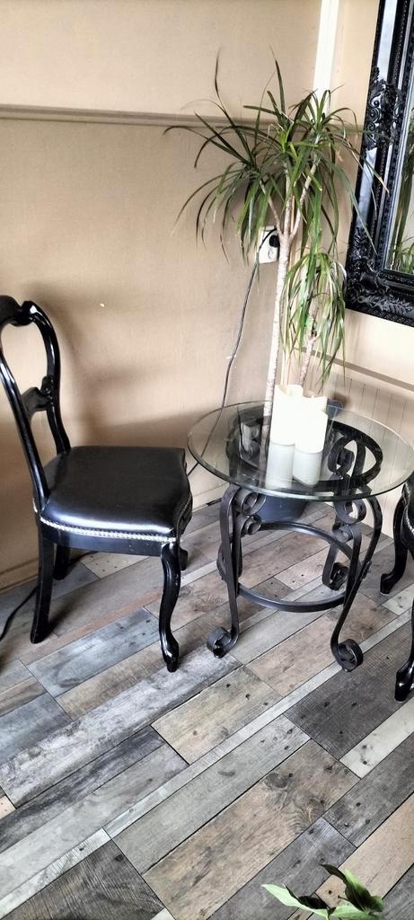 Leuk 3 delig setje, Huis en Inrichting, Stoelen, Twee, Hout, Zwart, Ophalen of Verzenden
