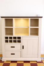 Landelijk zware wijnkast met verlichting, Huis en Inrichting, Kasten | Buffetkasten, Gebruikt, 100 tot 150 cm, 25 tot 50 cm, Met deur(en)