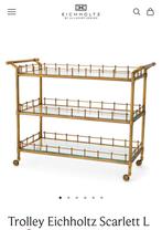 Eicholtz trolley scarlett L, Huis en Inrichting, Tafels | Bijzettafels, Ophalen, Overige materialen, Zo goed als nieuw, 60 cm of meer