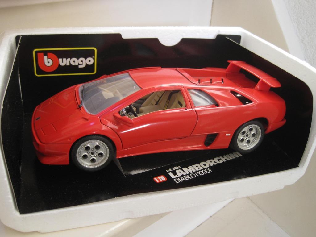 LAMBORGHINI DIABLO (1990) Burago nieuw, Hobby en Vrije tijd, Modelauto's | 1:18, Ophalen of Verzenden, Nieuw, Bburago