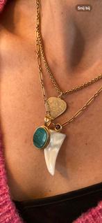 Gouden Hanger met Malachiet 8K, Overige voorstellingen, Ophalen of Verzenden, Zo goed als nieuw, Met edelsteen