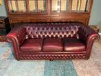 Springvale Chesterfield bank Oxblood rood, Huis en Inrichting, Ophalen of Verzenden, Zo goed als nieuw, Rechthoekig, Leer