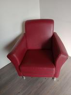 Leren fauteuil Kenia- Burgundy rood N-Joy, Huis en Inrichting, Fauteuils, Ophalen, Gebruikt, Eigentijds klassiek modern, 50 tot 75 cm