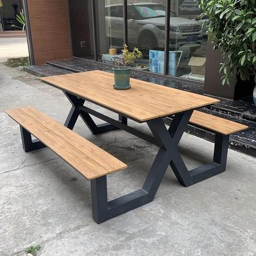 Mooie picknicktafel van polywood kunststof., Tuin en Terras, Tuintafels, Nieuw, Rechthoekig, Aluminium, Ophalen of Verzenden