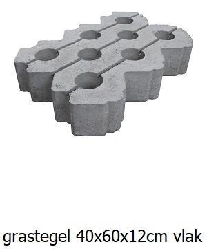 Bermblok 40x60x12cm beton vlak van boven, rondom rechts, Tuin en Terras, Tegels en Klinkers, Nieuw, Overige typen, Beton, 10 m² of meer