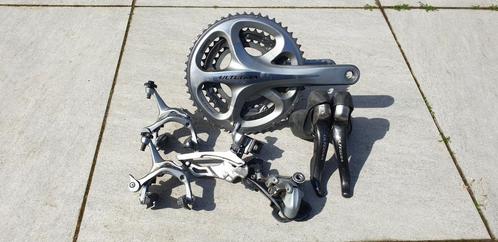 Shimano Ultegra Groepset 6700/6703 triple goed werkend, Fietsen en Brommers, Fietsonderdelen, Gebruikt, Racefiets, Ophalen of Verzenden