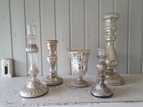 5x armeluis zilver, Antiek en Kunst, Antiek | Kandelaars, Zilver, Ophalen of Verzenden