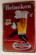 Heineken bierplaatje voor aan de muur, Verzamelen, Ophalen of Verzenden, Zo goed als nieuw, Lichtbak of (neon) lamp