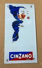 Emaille deurpostje CINZANO, Ophalen of Verzenden, Gebruikt, Reclamebord