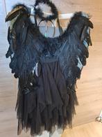 Zwarte engel kostuum, Ophalen, Zo goed als nieuw, 158 t/m 164, Meisje