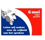 Pim Fortuyn vlag (150 x 0.92) ''6 mei tegen geweld'', Nieuw, Ophalen of Verzenden