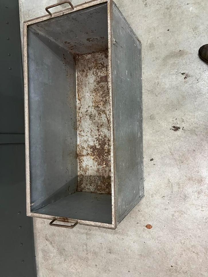 Oude Zinken Aspergesbak Rechthoek, Antiek en Kunst, Curiosa en Brocante, Ophalen