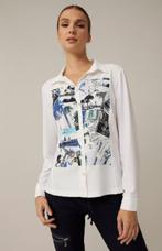 Joseph Ribkoff prachtig wit/gekleurd chique blouse mt 44