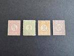 1876 Cijfer NVPH nr 30-33 ongestempeld zonder gom, Postzegels en Munten, Postzegels | Nederland, Verzenden, T/m 1940