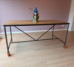 Houten Eettafel met Metalen Onderstel 165 X 80, Huis en Inrichting, Tafels | Eettafels, Ophalen, 50 tot 100 cm, 150 tot 200 cm