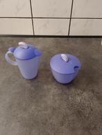 Vintage Tupperware suiker en melk kannetje - NIEUW, Huis en Inrichting, Keuken | Tupperware, Ophalen of Verzenden, Nieuw, Paars