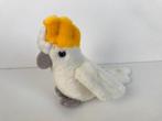 Knuffel Kakatoe / wit met gele kuif met Geluid, Ophalen of Verzenden, Zo goed als nieuw, Overige typen