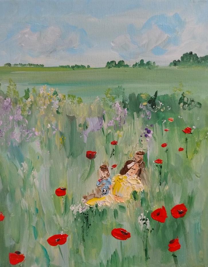 Klein geluk ~ baby ~ kleintje kunst ~ atelier, Huis en Inrichting, Woonaccessoires | Schilderijen, Tekeningen en Foto's, Nieuw