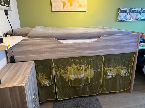 Tienerkamer hoogslaper, bureau, kleine kast, Kinderen en Baby's, Kinderkamer | Commodes en Kasten, Zo goed als nieuw, Ophalen