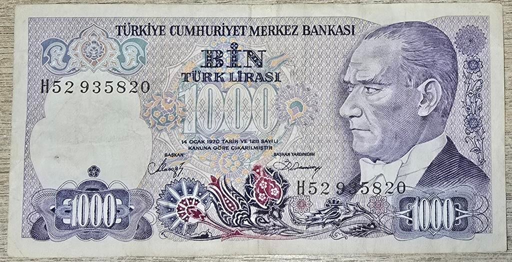 Turkije 1000 lira, Ophalen, Zuid-Amerika