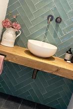 Groene Handvorm Wandtegel met Authentieke Look! Cifre jade, Verzenden, Nieuw, Overige typen
