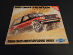Brochure Chevrolet S-10 Blazer 1983 USA, Ophalen of Verzenden, Zo goed als nieuw, Chevrolet