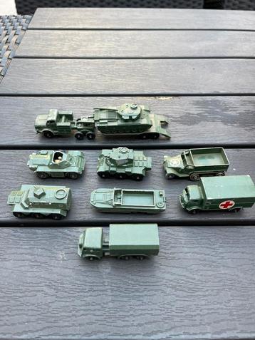 LESNEY MATCHBOX LEGERVOERTUIGEN ARMY 9 STUKS  beschikbaar voor biedingen