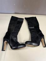 Suede stilteto Laarzen - Schuh maat 38 leer, Ophalen of Verzenden, Zo goed als nieuw, Zwart, Hoge laarzen