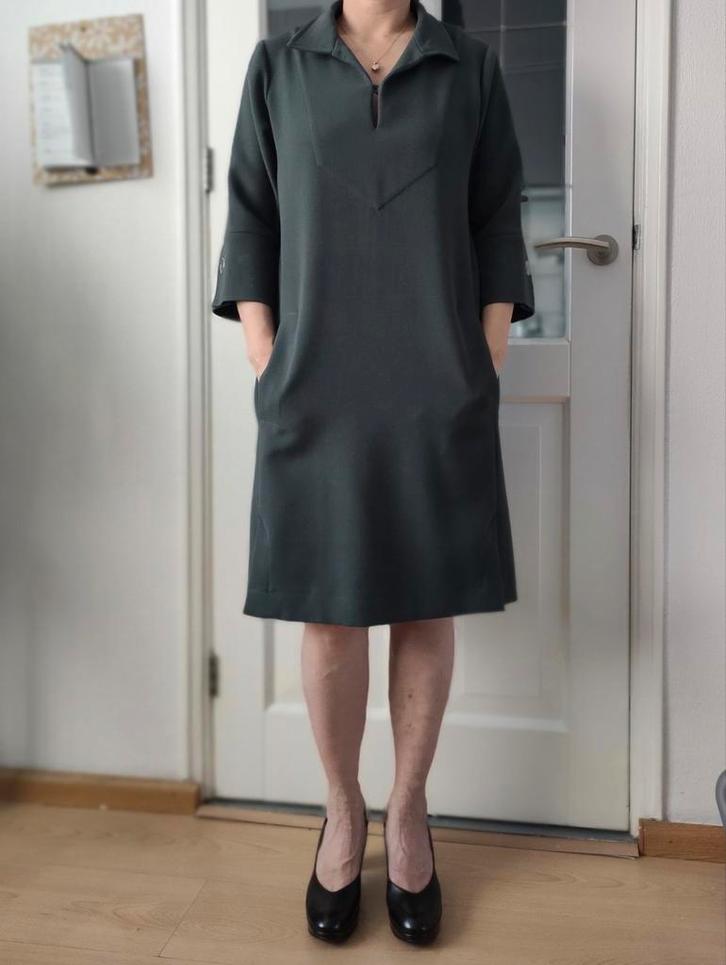 Natan donkergroene jurk maat 38, Kleding | Dames, Jurken, Gedragen, Maat 38/40 (M), Groen, Knielengte, Ophalen of Verzenden