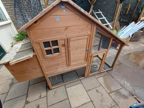 Te koop nog een  net kippenhok, Dieren en Toebehoren, Pluimvee | Toebehoren, Zo goed als nieuw, Kippenhok of Kippenren, Ophalen