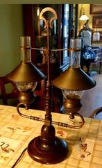 Koperen Scheepslamp / Tafellamp - Werkend, Antiek en Kunst, Ophalen of Verzenden