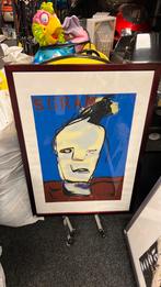 Herman Brood zeefdruk 5 GRAM handgesigneerd incl lijst, Ophalen